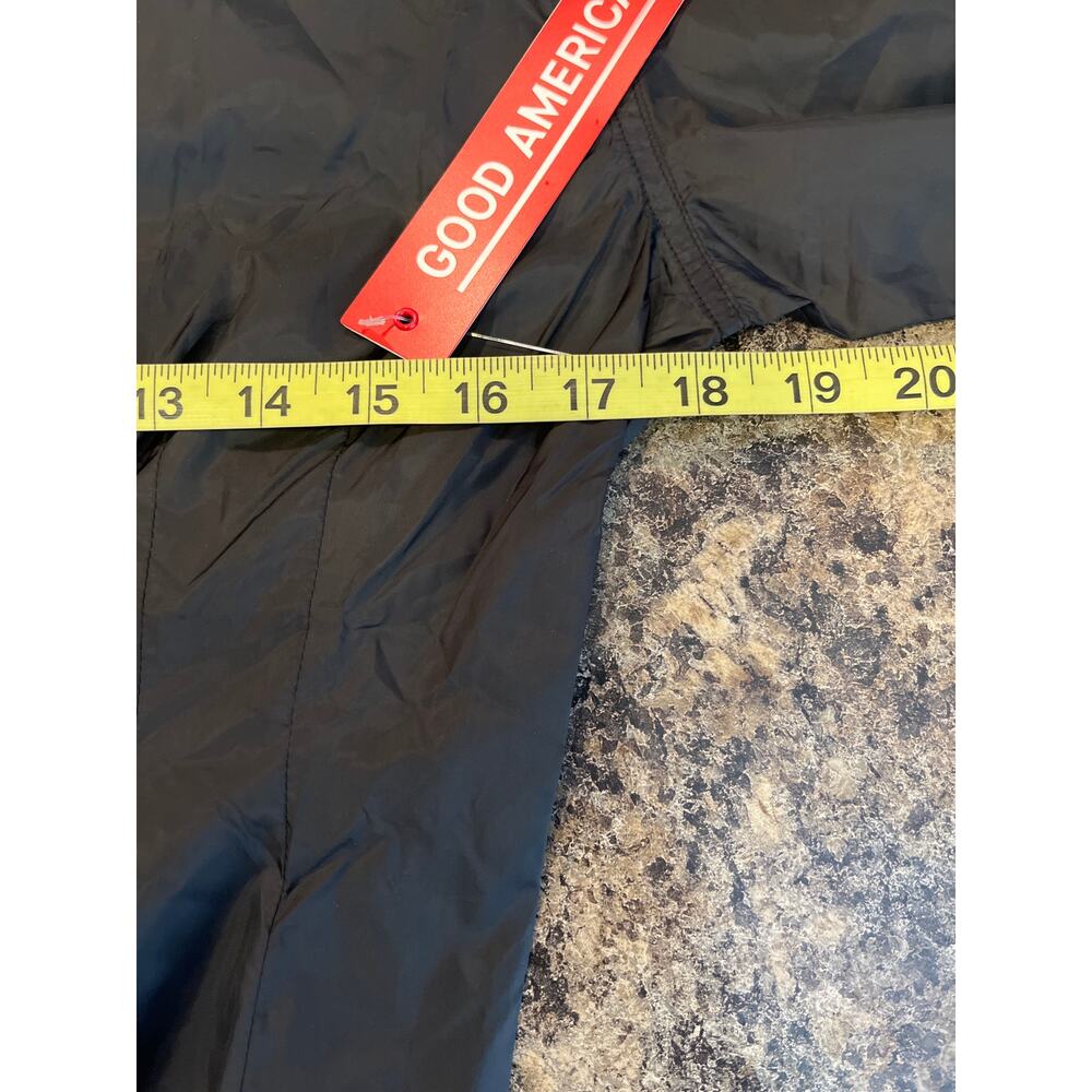 Good American NEW Black Sheer Pleat Windbreaker Jacket Size XS (0) - Picture 7 of 8